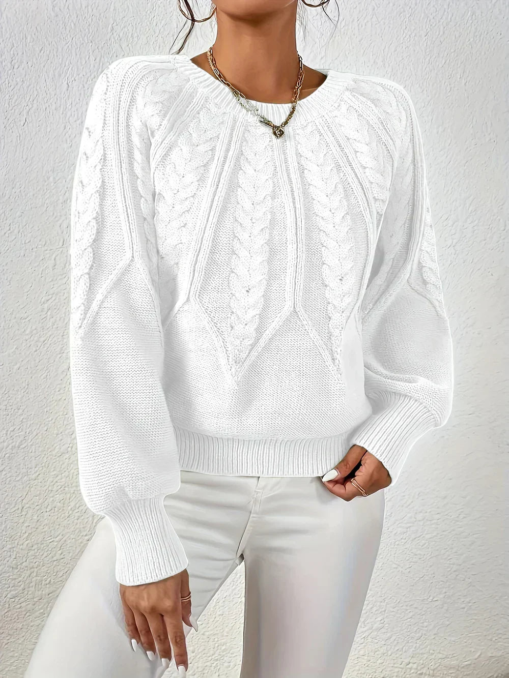 Lucia™ | Elegant Cable Knit Sweater