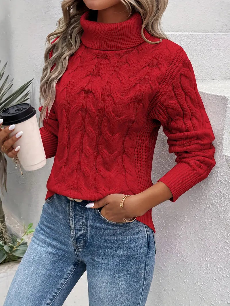 Cristina™ | Handcrafted Turtleneck Sweater