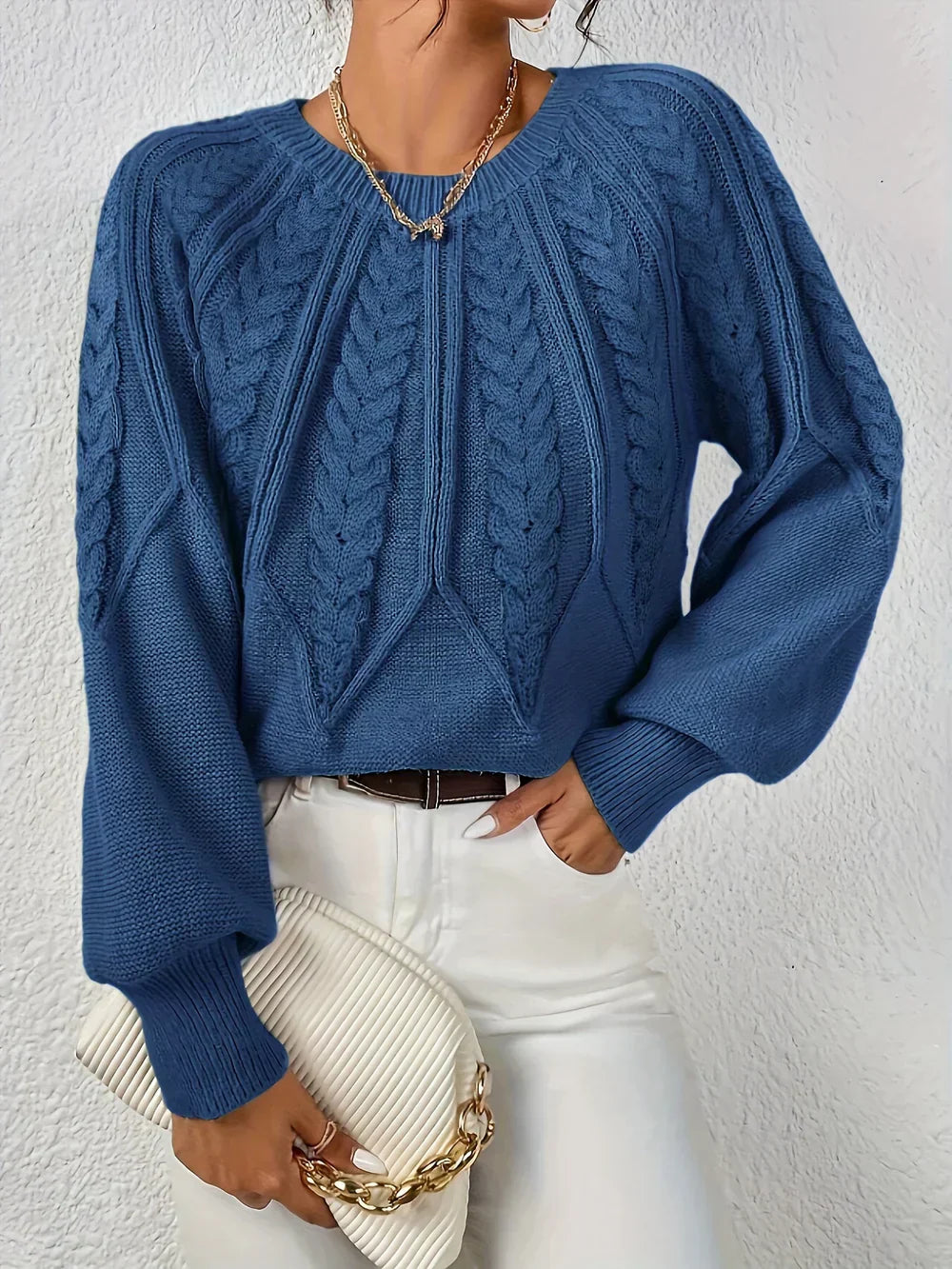 Lucia™ | Elegant Cable Knit Sweater