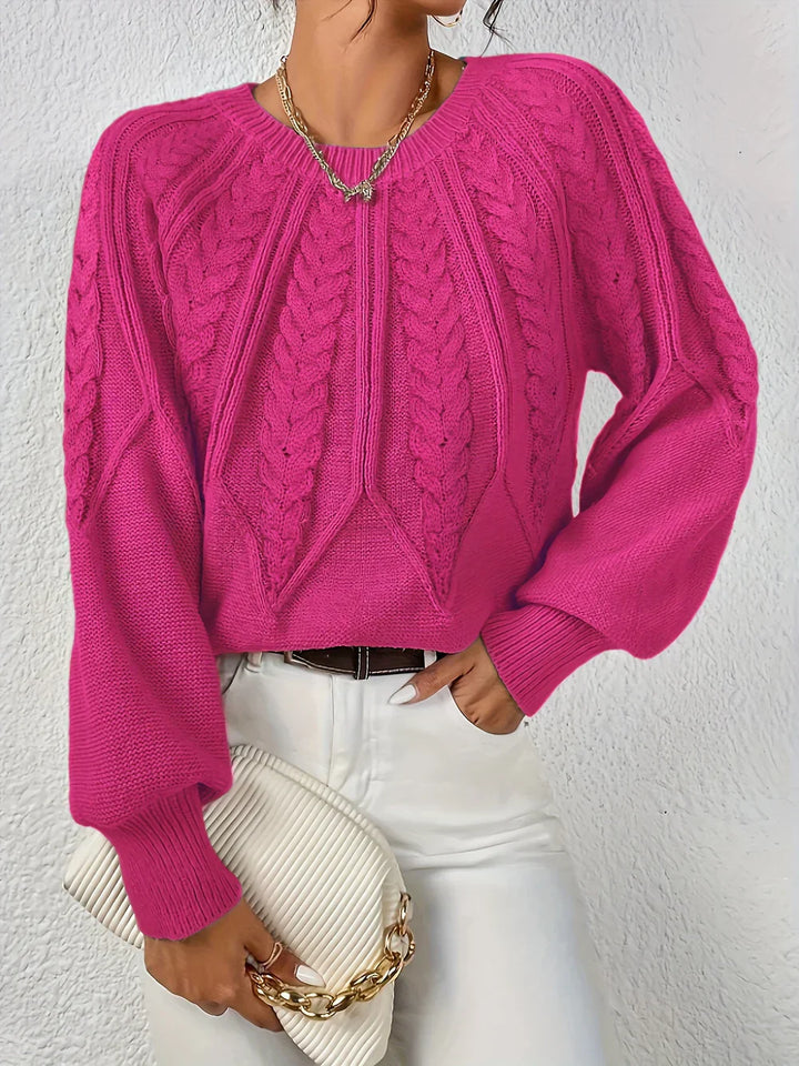 Lucia™ | Elegant Cable Knit Sweater