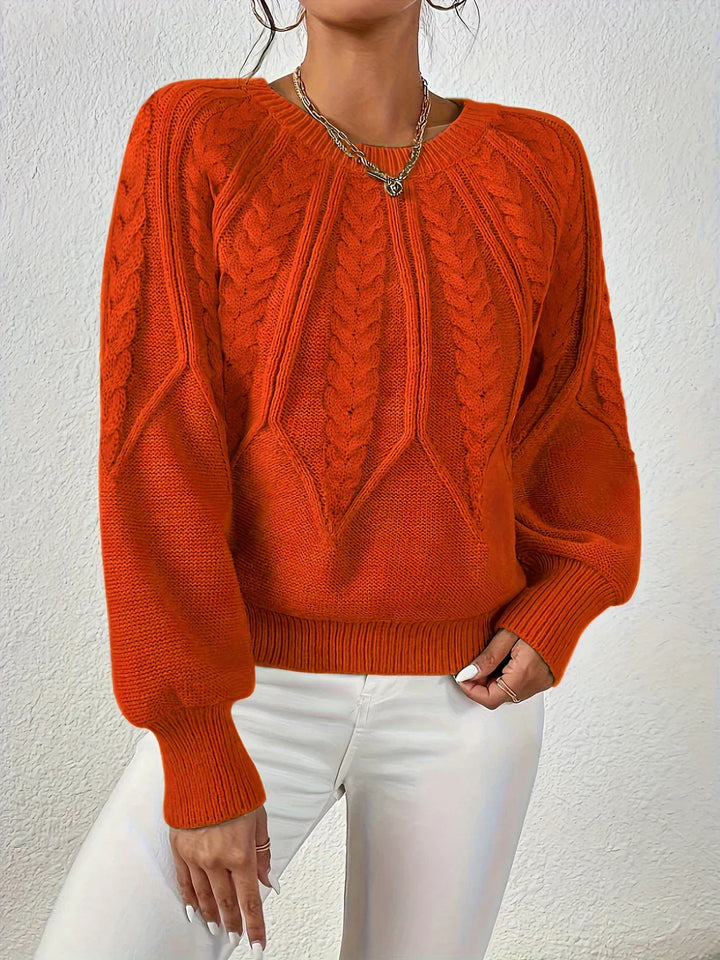 Lucia™ | Elegant Cable Knit Sweater