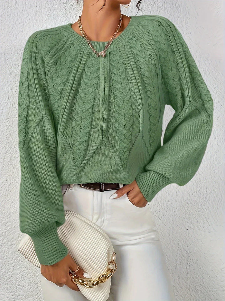 Lucia™ | Elegant Cable Knit Sweater