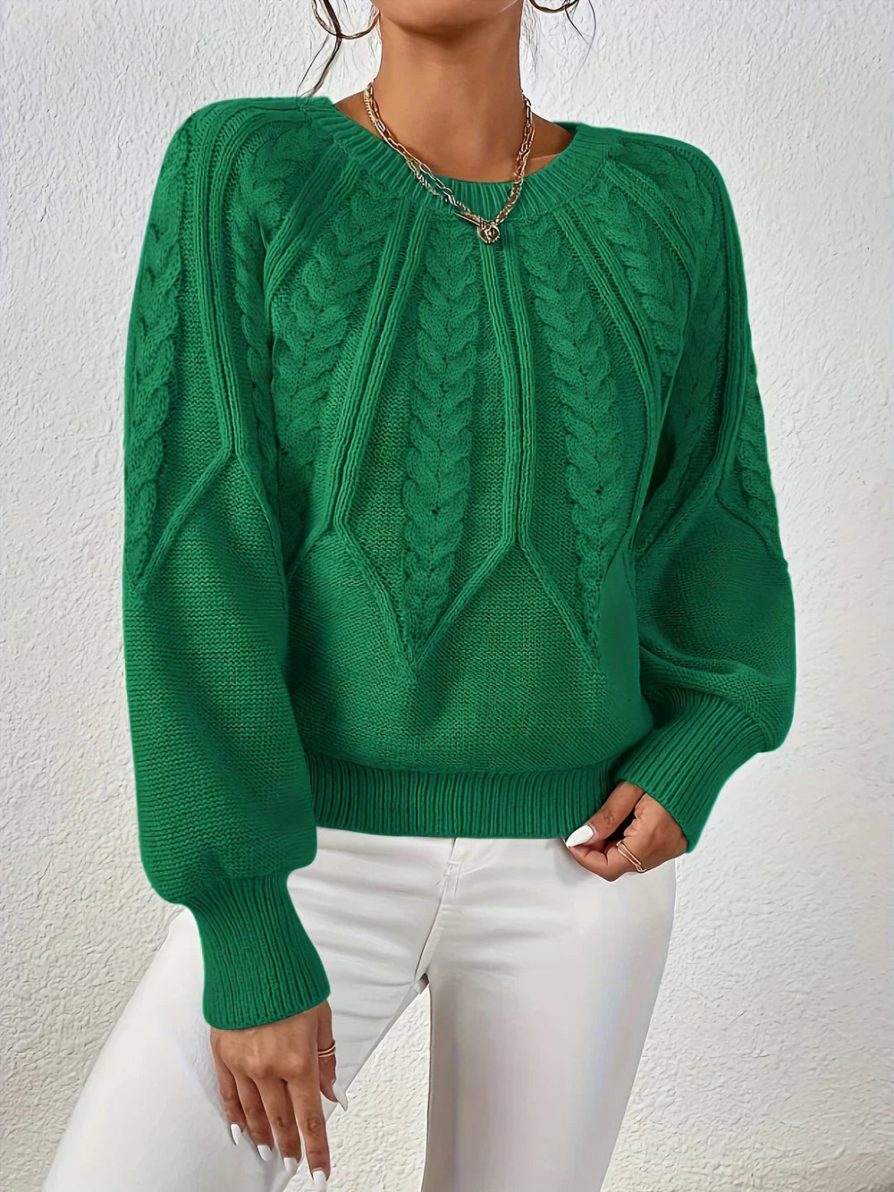 Lucia™ | Elegant Cable Knit Sweater