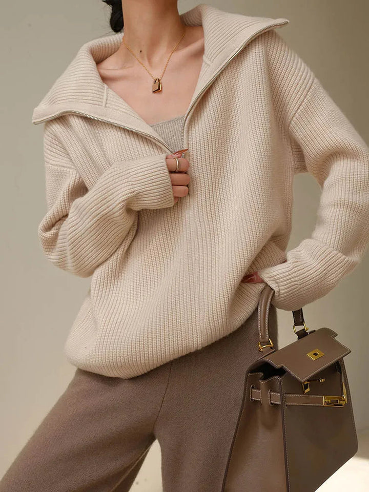Annie™ | Elegant Zip-Up Sweater