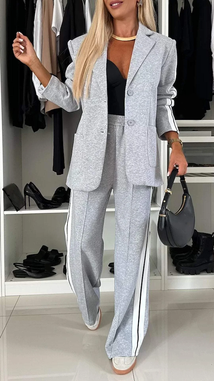 Anna™ | Striped Two-Piece Fleece Set