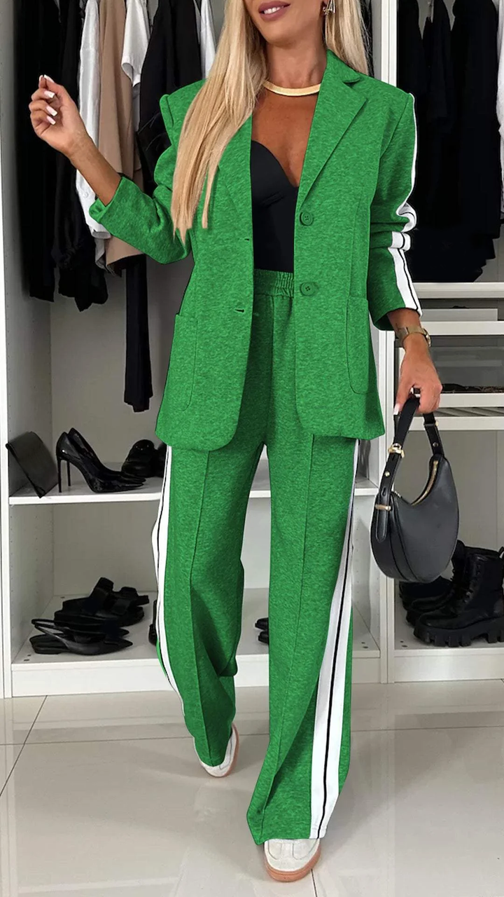 Anna™ | Striped Two-Piece Fleece Set
