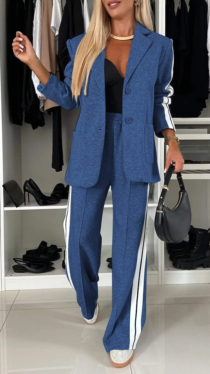 Anna™ | Striped Two-Piece Fleece Set