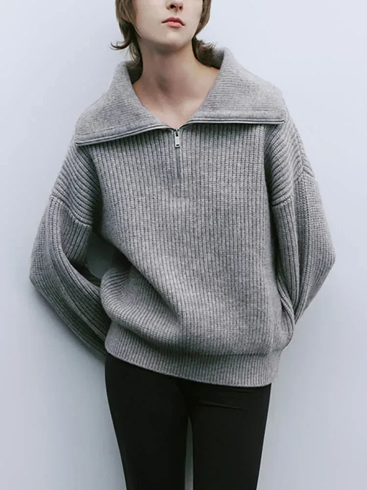 Annie™ | Elegant Zip-Up Sweater