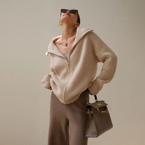 Annie™ | Elegant Zip-Up Sweater