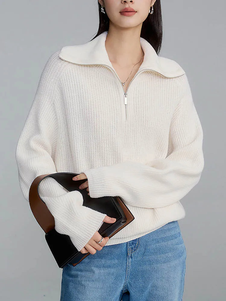 Annie™ | Elegant Zip-Up Sweater