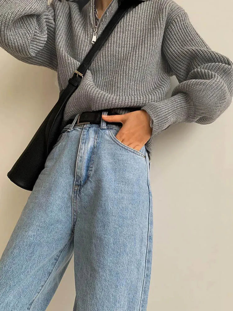 Annie™ | Elegant Zip-Up Sweater
