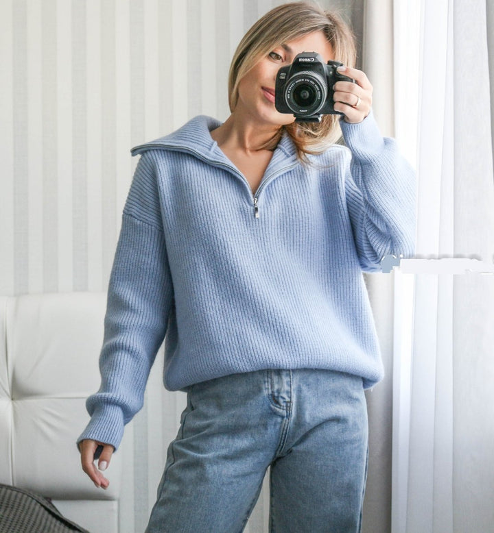 Annie™ | Elegant Zip-Up Sweater