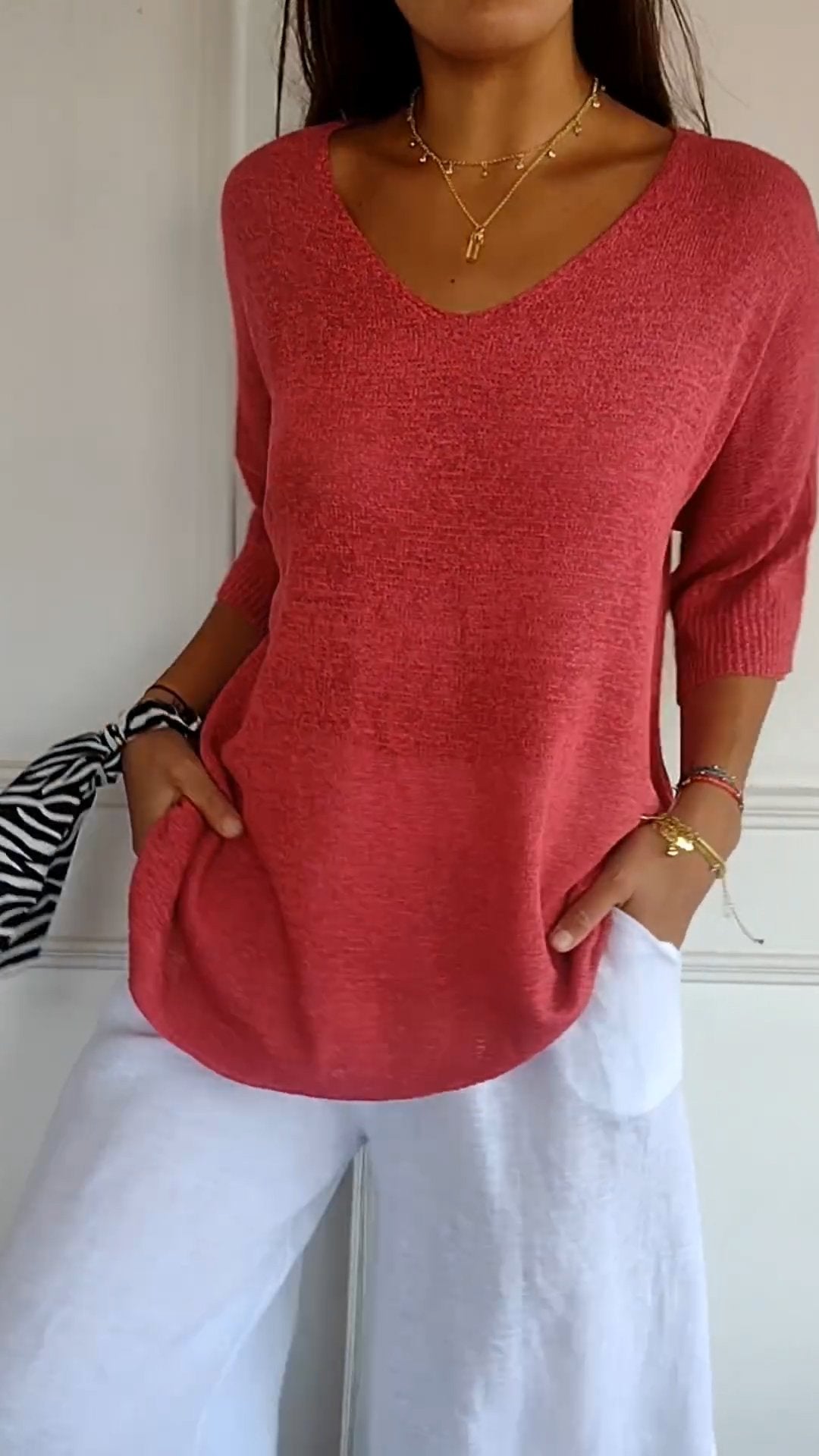 Lauren™ | Casual V-Neck Top